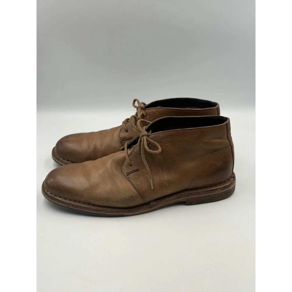 Cole Haan Men's 9M Brown Leather Chukka Boots Lace Up Ankle Casual Dress Shoes